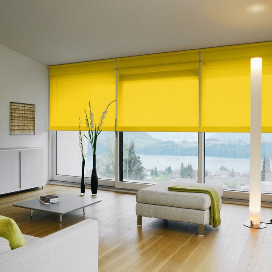 Maison Exclusive Persiana enrollable de exterior 160x230 cm amarillo